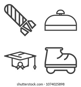 Premium outline set containing baggage, smoke, achievement, destruction, roller, journey, fun, danger, tour, fire icons. Simple, modern flat vector illustration for mobile app, website or desktop app