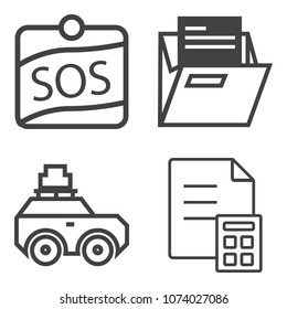 Premium outline set containing car, coin, open, money, investment, document, tourism, white, lifebuoy, banking icons. Simple, modern flat vector illustration for mobile app, website or desktop app