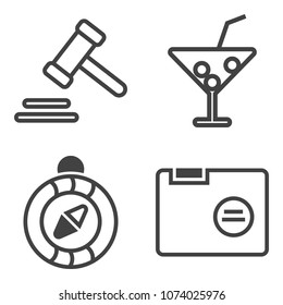 Premium outline set containing cold, justice, blank, jury, judgment, summer, tropical, west, ice, courtroom, fresh icons. Simple, modern flat vector illustration for mobile app, website or desktop app