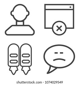 Premium outline set containing internet, approve, text, , bubble, communicate, people, shape, dialog, web, modern icons. Simple, modern flat vector illustration for mobile app, website or desktop app
