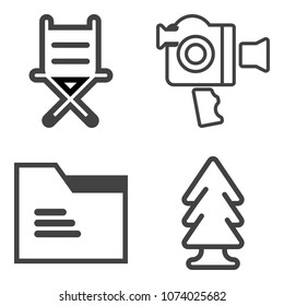 Premium outline set containing nature, paper, template, forest, trunk, media, information, folder, professional icons. Simple, modern flat vector illustration for mobile app, website or desktop app