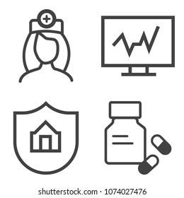 Premium outline set containing nursing, pharmacy, test, care, person, pill, real, woman, antibiotic, people, young icons. Simple, modern flat vector illustration for mobile app, website or desktop app