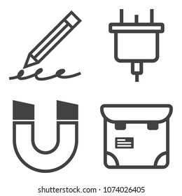 Premium outline set containing one, desk, electricity, business, wire, south, technology, electric, professional icons. Simple, modern flat vector illustration for mobile app, website or desktop app