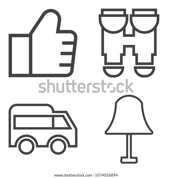 Premium outline set containing optical, electricity,\
city, spy, object, concept, traffic, view, modern, equipment icons.\
Simple, modern flat vector illustration for mobile app, website or\
desktop app