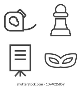 Premium outline set containing party, seminar, electrician, competition, group, business, sign, black, people icons. Simple, modern flat vector illustration for mobile app, website or desktop app