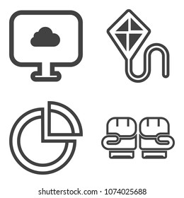 Premium outline set containing protection, competition, wind, kite, vacation, glove, child, weather, training, joy icons. Simple, modern flat vector illustration for mobile app, website or desktop app
