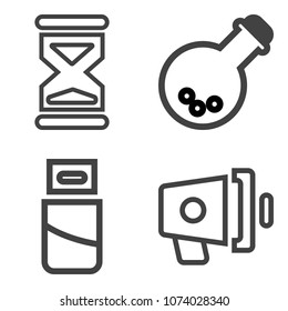 Premium outline set containing sand, white, connector, loud, announce, dentistry, medicine, network, micro, device icons. Simple, modern flat vector illustration for mobile app, website or desktop app