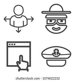 Premium outline set containing ship, web, sailor, information, destination, way, white, pin, drawing, map, travel icons. Simple, modern flat vector illustration for mobile app, website or desktop app