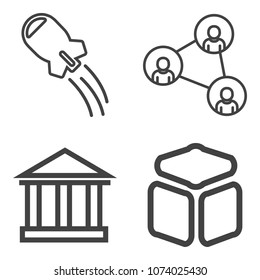 Premium outline set containing sign, cutout, cube, greece, white, ship, travel, sea, exploration, greek, screen icons. Simple, modern flat vector illustration for mobile app, website or desktop app