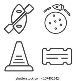 Premium outline set containing staircase, entertainment, concept, space, ladder, technology, launch, science, work icons. Simple, modern flat vector illustration for mobile app, website or desktop app
