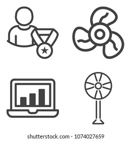 Premium outline set containing subscribe, wind, star, bar, data, ventilation, heat, ventilator, gui, diagram, air icons. Simple, modern flat vector illustration for mobile app, website or desktop app