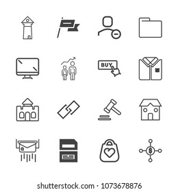 Premium outline set of icons containing paper, europe, document, legal, country, business, computer, object, patriotism. Simple, modern flat vector illustration for mobile app, website or desktop app