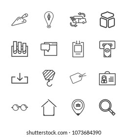 Premium outline set of icons containing medicine, estate, woman, architecture, transportation, badge, bubble, medical. Simple, modern flat vector illustration for mobile app, website or desktop app