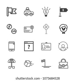 Premium outline set of icons containing sun, internet, summer, nation, web, travel, ocean, fashion, name, america, phone. Simple, modern flat vector illustration for mobile app, website or desktop app