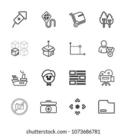 Premium outline set of icons containing button, airport, sign, restaurant, internet, forbidden, waiter, military, web. Simple, modern flat vector illustration for mobile app, website or desktop app
