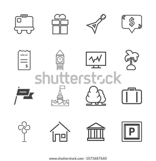 Premium outline set of icons containing air, fan,\
box, package, estate, white, price, electric, house, sky,\
architecture. Simple, modern flat vector illustration for mobile\
app, website or desktop\
app