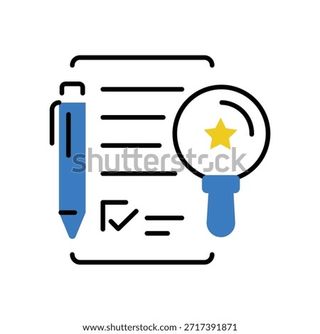 Premium  outline style icon of input survey