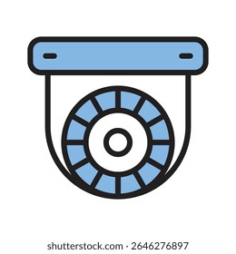 Premium outline style icon of security camera