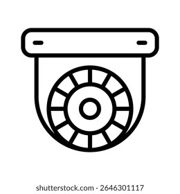 Premium outline style icon of security camera