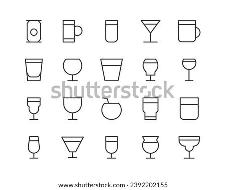 Premium pack of beverages line icons. Stroke pictograms or objects perfect for web, apps and UI. Set of outline signs