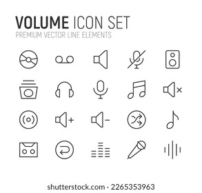 Premium-Paket mit Bildern zur Lautstärke. Schlagt Piktogramme oder Objekte, die perfekt für Web, Apps und UI sind. 20-Volume-Rahmenzeichen. 