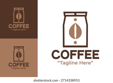 A premium packaged coffee logo created for specialty coffee products and refined brand identity.