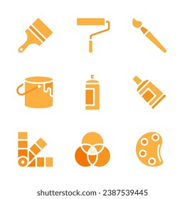 premium paint icon collection with 1 theme