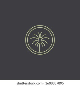 Premium palm logo design. abstract icon palm vector illustration