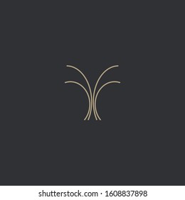 Premium palm logo design. abstract icon palm vector illustration