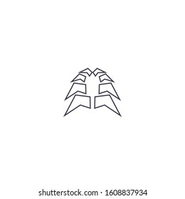 Premium palm logo design. abstract icon palm vector illustration