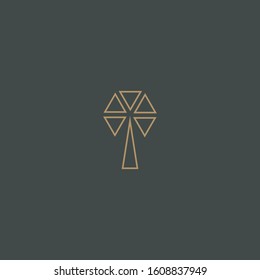 Premium palm logo design. abstract icon palm vector illustration