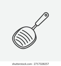 Premium Pancake Flipper Icon in Clean Minimal Line Art Style