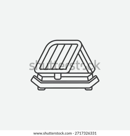 Premium Panini Press Icon in Clean and Modern Line Art Style