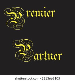 premium partner logo vector eps