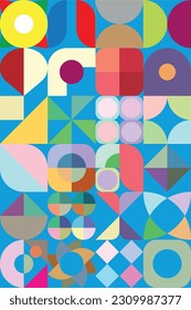 premium pattern of colorful shapes