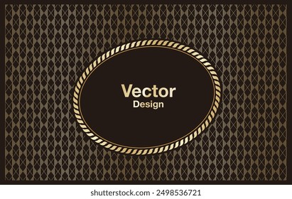 Patrón de primera calidad de oro negro cubierta decoración de fondo Elementos abstractos marco etiqueta