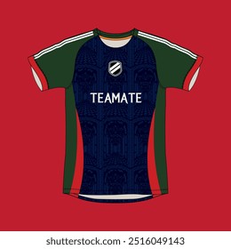 premium pattern jersey sport mockup 2d isolated vector