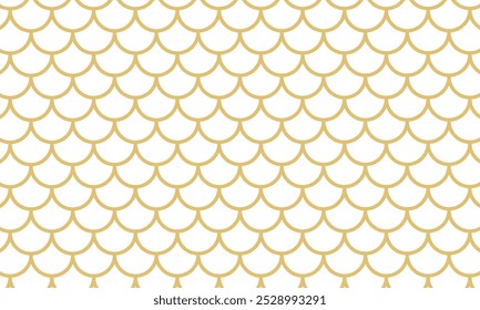 Premium Patterns | Vector illustration of gold colored half circle motif design.