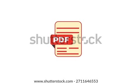 Premium PDF file icon design for use.