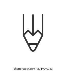Premium pencil line icon for app, web and UI. Vector stroke sign isolated on a white background. Outline icon of pencil in trendy style.