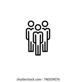 Premium people icon or logo in line style. High quality sign and symbol on a white background. Vector outline pictogram for infographic, web design and app development.