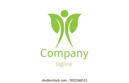 Premium people and leaf ecology environment logo design