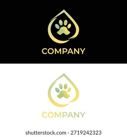Premium pet care logo featuring a paw inside a shield representing protection, safety, trust, and love for animals. Perfect for veterinary clinics, pet shops, grooming, animal care, and pet insurance brands.
