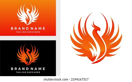 Premium phoenix logo design vector illustration