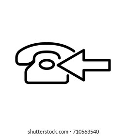 Premium phone icon or logo in line style. High quality sign and symbol on a white background. Vector outline pictogram for infographic, web design and app development.