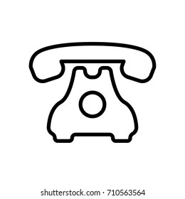 Premium phone icon or logo in line style. High quality sign and symbol on a white background. Vector outline pictogram for infographic, web design and app development.