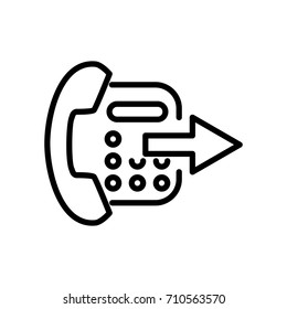 Premium phone icon or logo in line style. High quality sign and symbol on a white background. Vector outline pictogram for infographic, web design and app development.