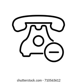Premium phone icon or logo in line style. High quality sign and symbol on a white background. Vector outline pictogram for infographic, web design and app development.