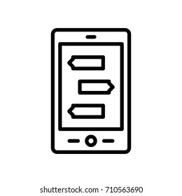 Premium phone icon or logo in line style. High quality sign and symbol on a white background. Vector outline pictogram for infographic, web design and app development.