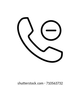 Premium phone icon or logo in line style. High quality sign and symbol on a white background. Vector outline pictogram for infographic, web design and app development.